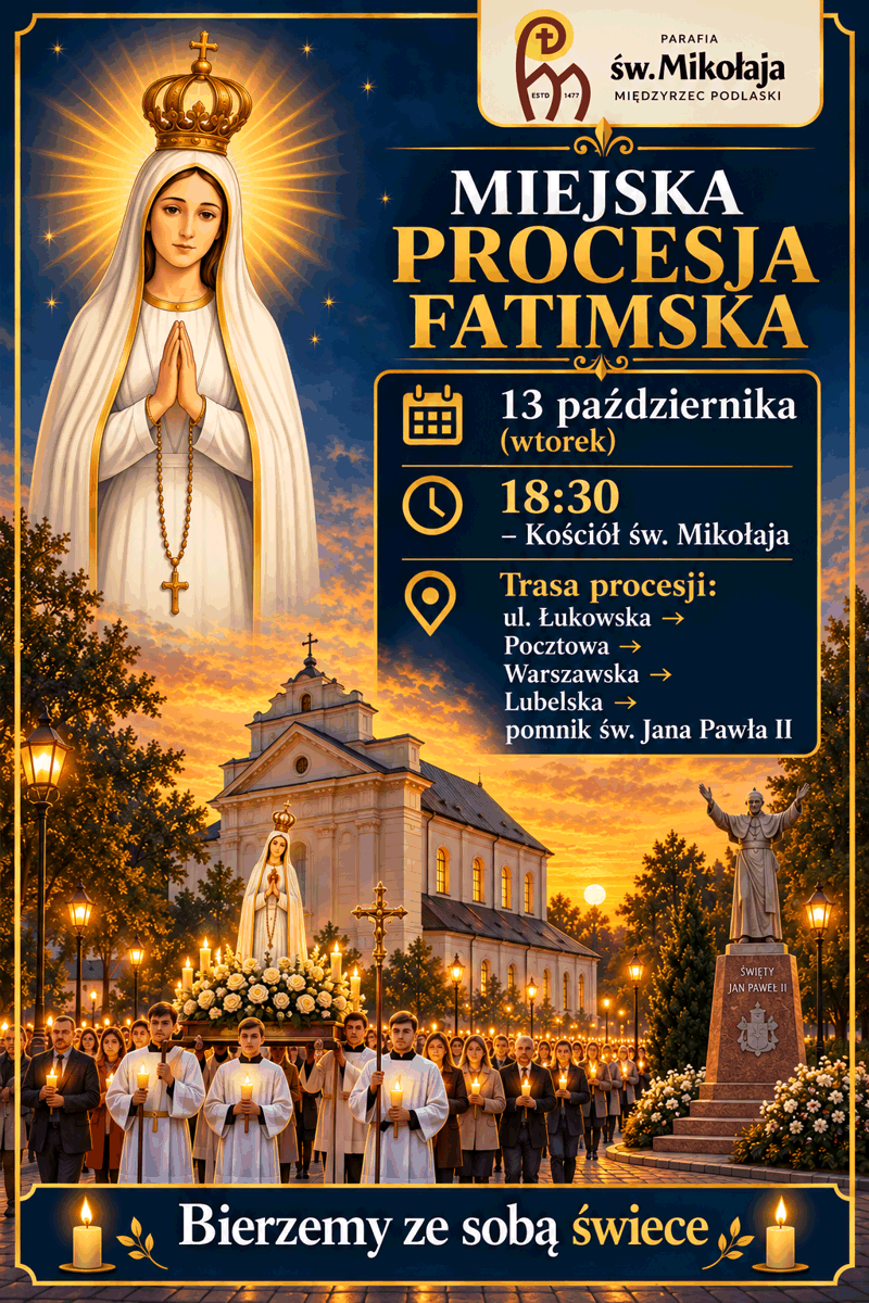 Miejska Procesja Fatimska 13 października 2026